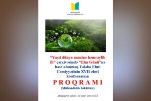 Read more about the article MDU-da “Yaşıl dünya naminə həmrəylik ili” çərçivəsində Tələbə Elmi Cəmiyyətinin “Elm Günü”nə həsr edilmiş növbəti elmi konfransı keçirilib