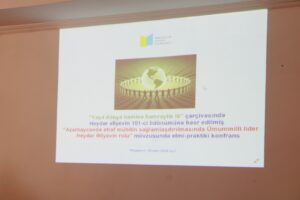 Read more about the article MDU-da “Azərbaycanda ətraf mühitin sağlamlaşdırılmasında Ümummilli lider Heydər Əliyevin rolu” mövzusunda elmi-praktiki konfrans keçirilib